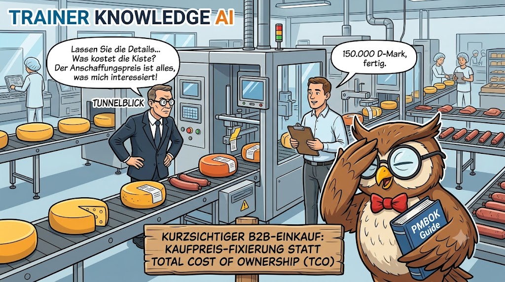 B2B Einkauf Kaufpreis Fixierung statt Total Cost of Ownership TCO in der Produktionsstrasse