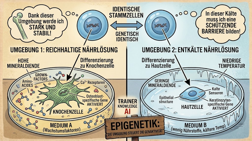 • Portrait oder Infografik zu Dr. Bruce Lipton und seinem Buch Intelligente Zellen über Epigenetik, die Steuerung von Genen durch Umwelteinflüsse und die Veränderung von Verhaltensweisen durch Mentaltraining.